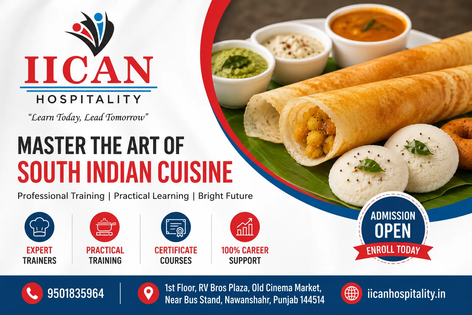 Medu Vada Making Course in Nawanshahr | South Indian Snack Training | IICAN Hospitality Institute