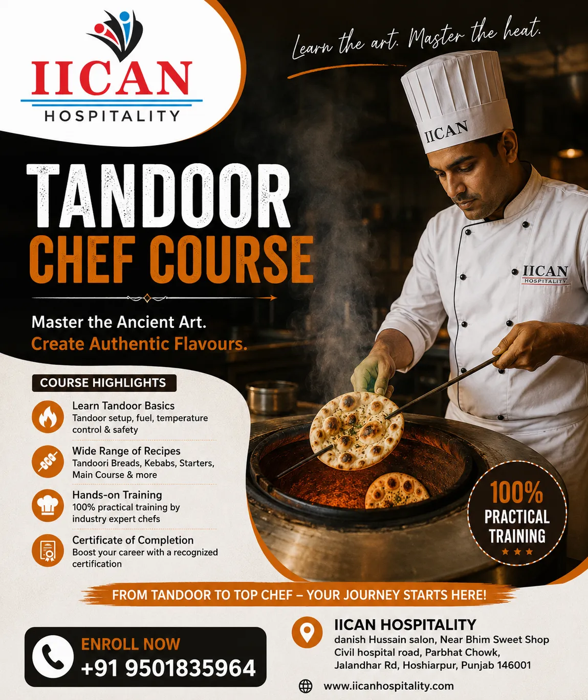 Start Your Career as a Tandoor Chef in Hoshiarpur – 3 Month, 6 Month and 1 Year Certificate Courses