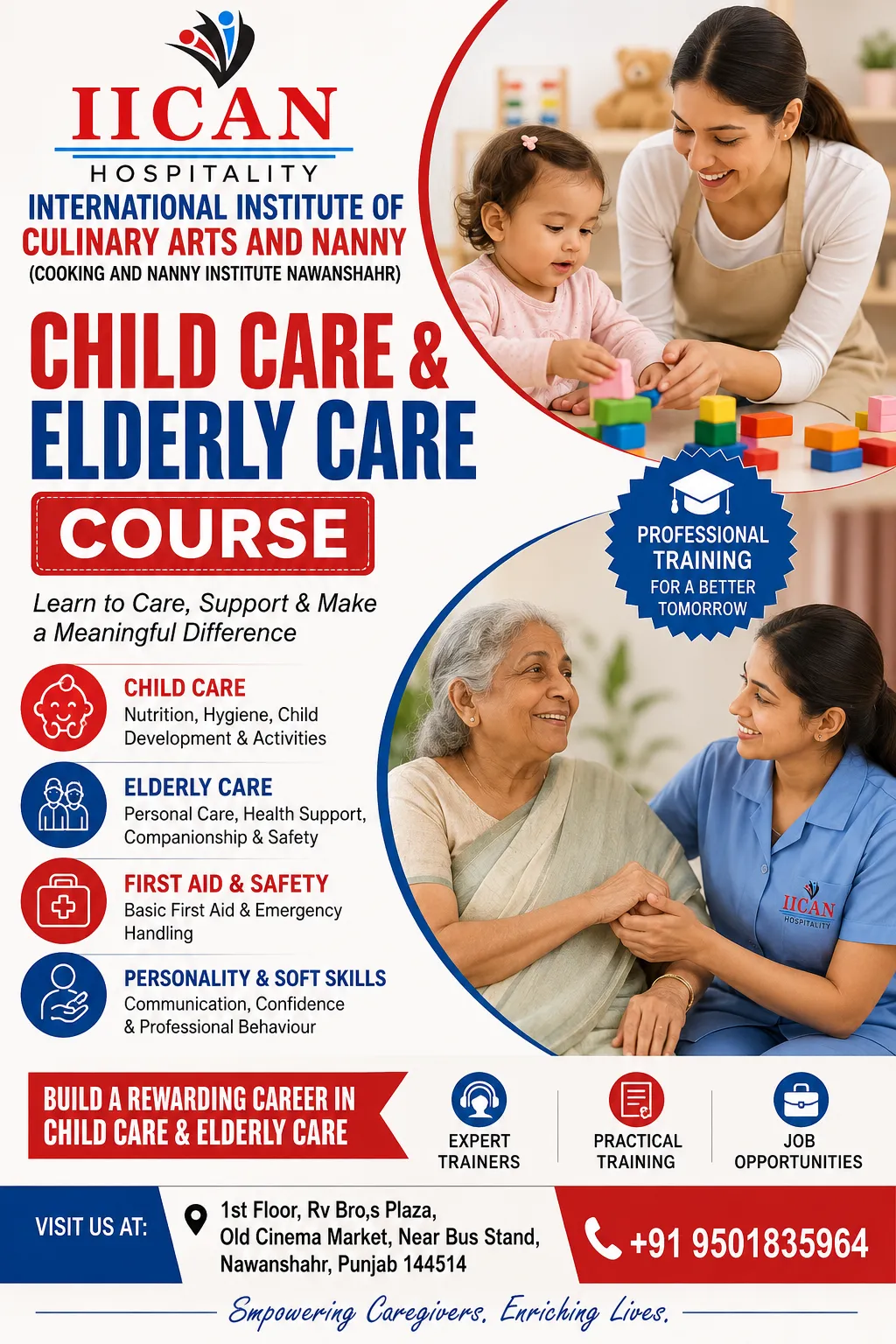 Join the Nanny Course in Nawanshahr for child care and elderly care training. Learn practical caregiving skills, safety basics, and job-ready support.