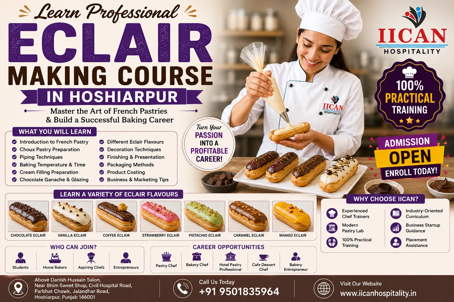 Eclair Making Course in Hoshiarpur
