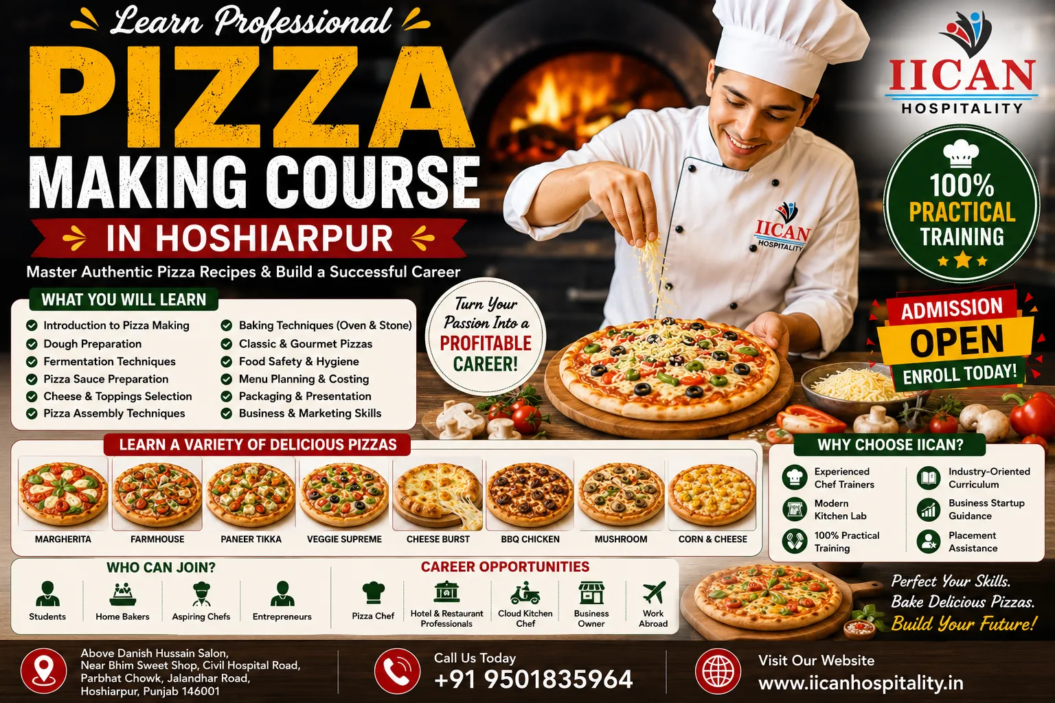 Professional Pizza Making Course in Hoshiarpur