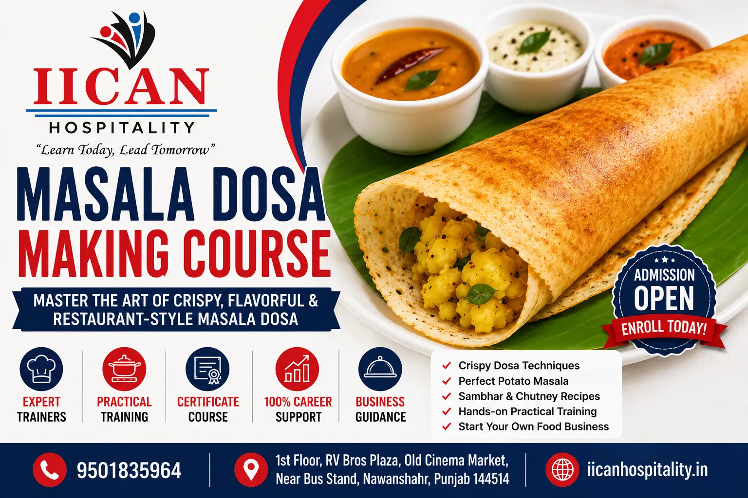 Masala Dosa Making Course in Nawanshahr